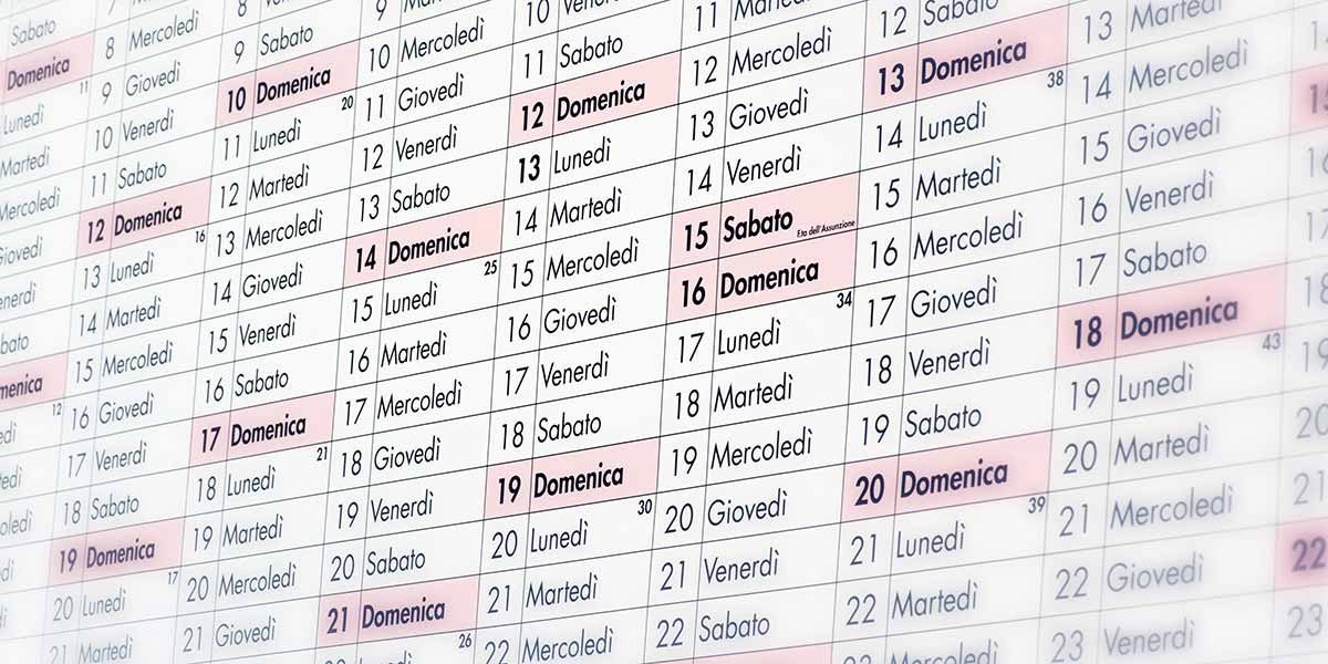 Pubblicato: Calendario prove