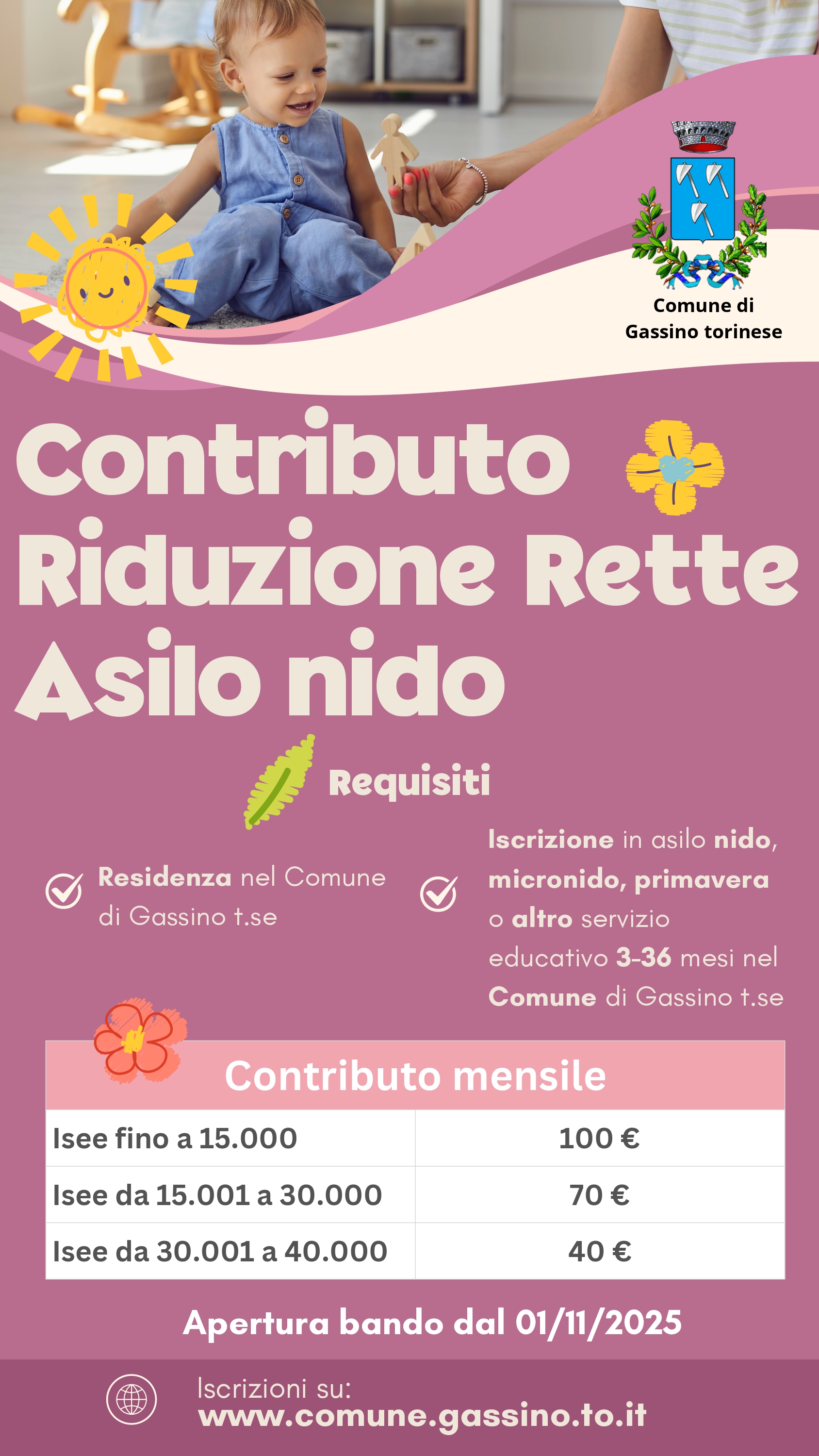Contributo riduzione rette asilo nido