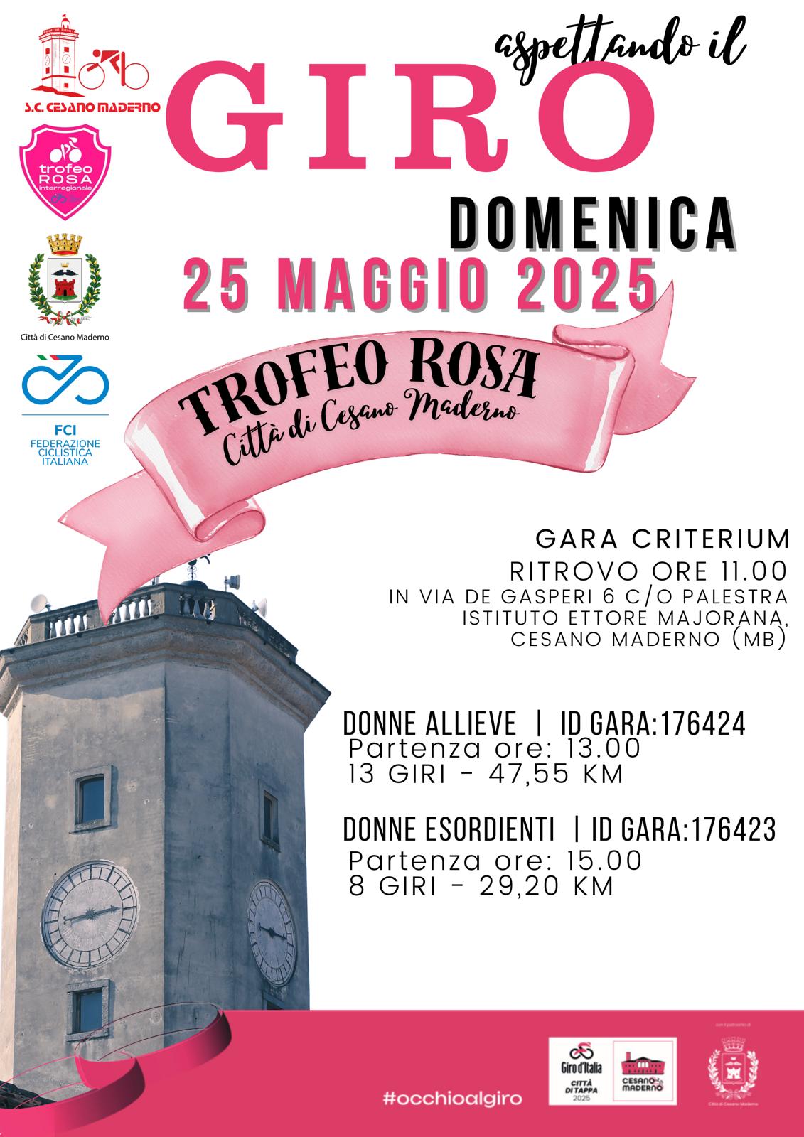 Trofeo Rosa domenica 25 maggio: modifiche alla viabilità