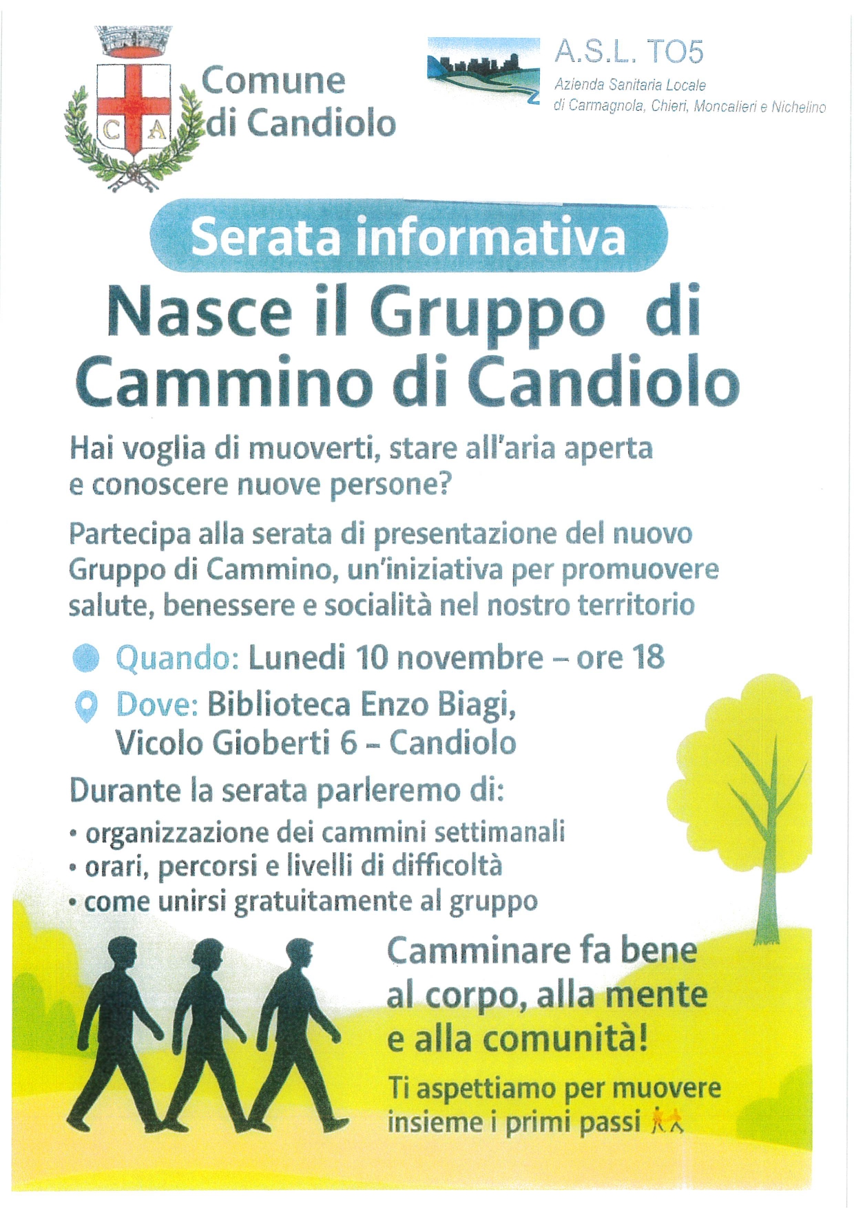 Serata informativa lunedi 10 novembre 2025 ore 18 presso la Biblioteca Comunale