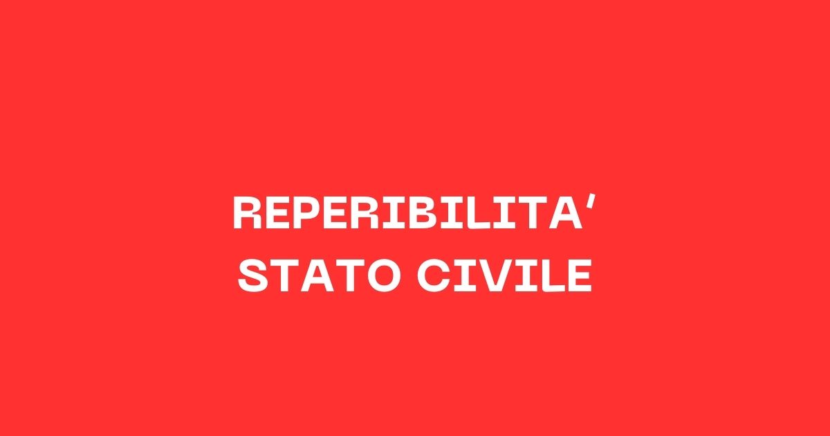 Giovedì 26 dicembre: reperibilità dell'Ufficio di Stato Civile