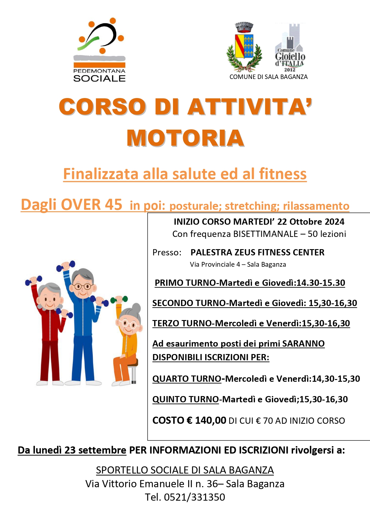 CORSO DI ATTIVITA’ MOTORIA