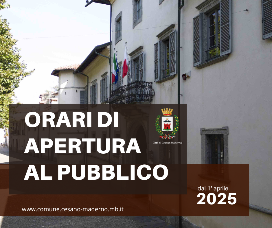 Nuovi orari di apertura al Pubblico degli Uffici Comunali