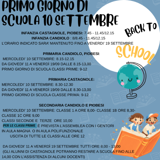 Inizia la Scuola! 10 settembre 2025