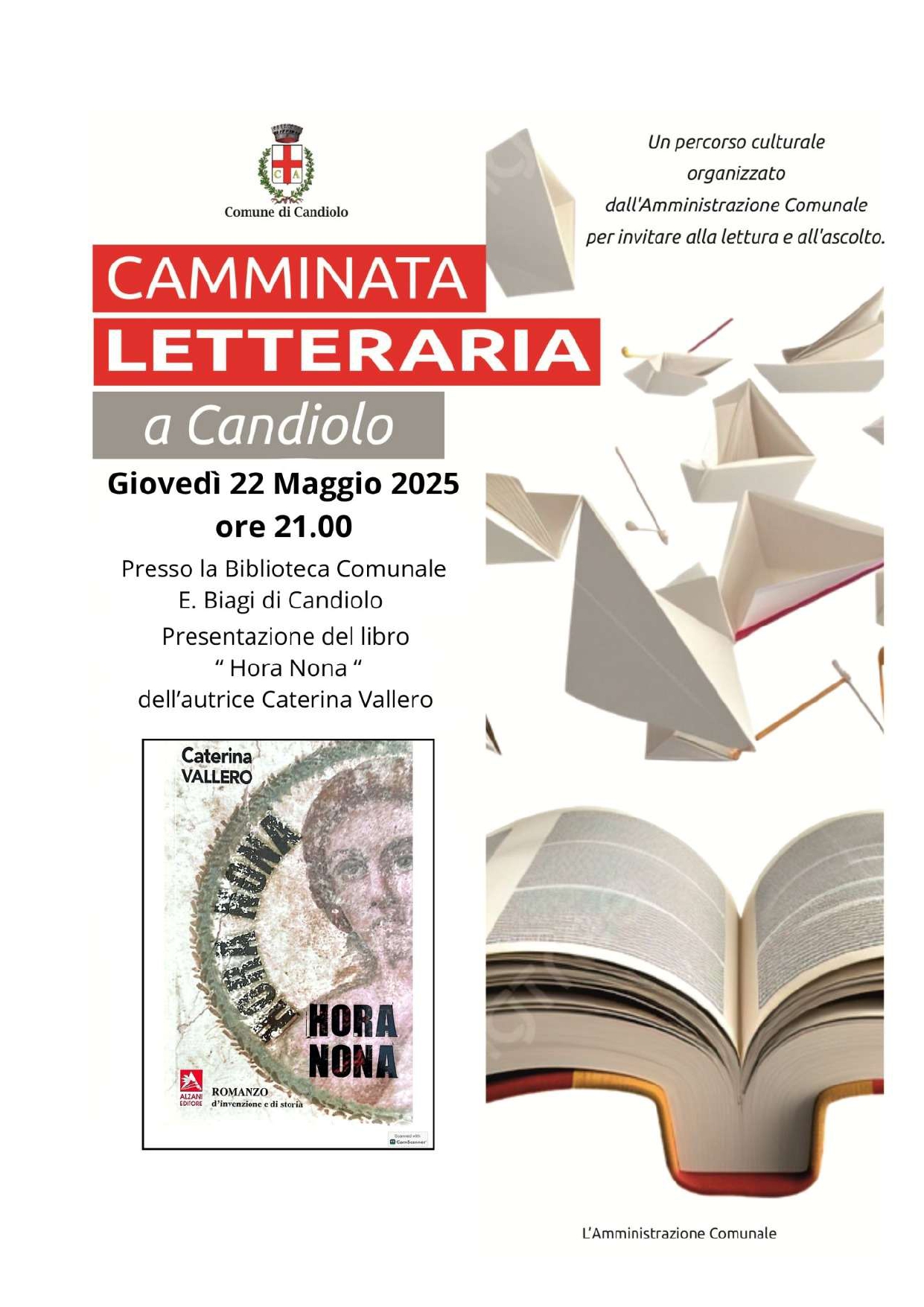 Camminata letteraria 22 maggio  2025: presentazione del libro di Caterina Vallero 