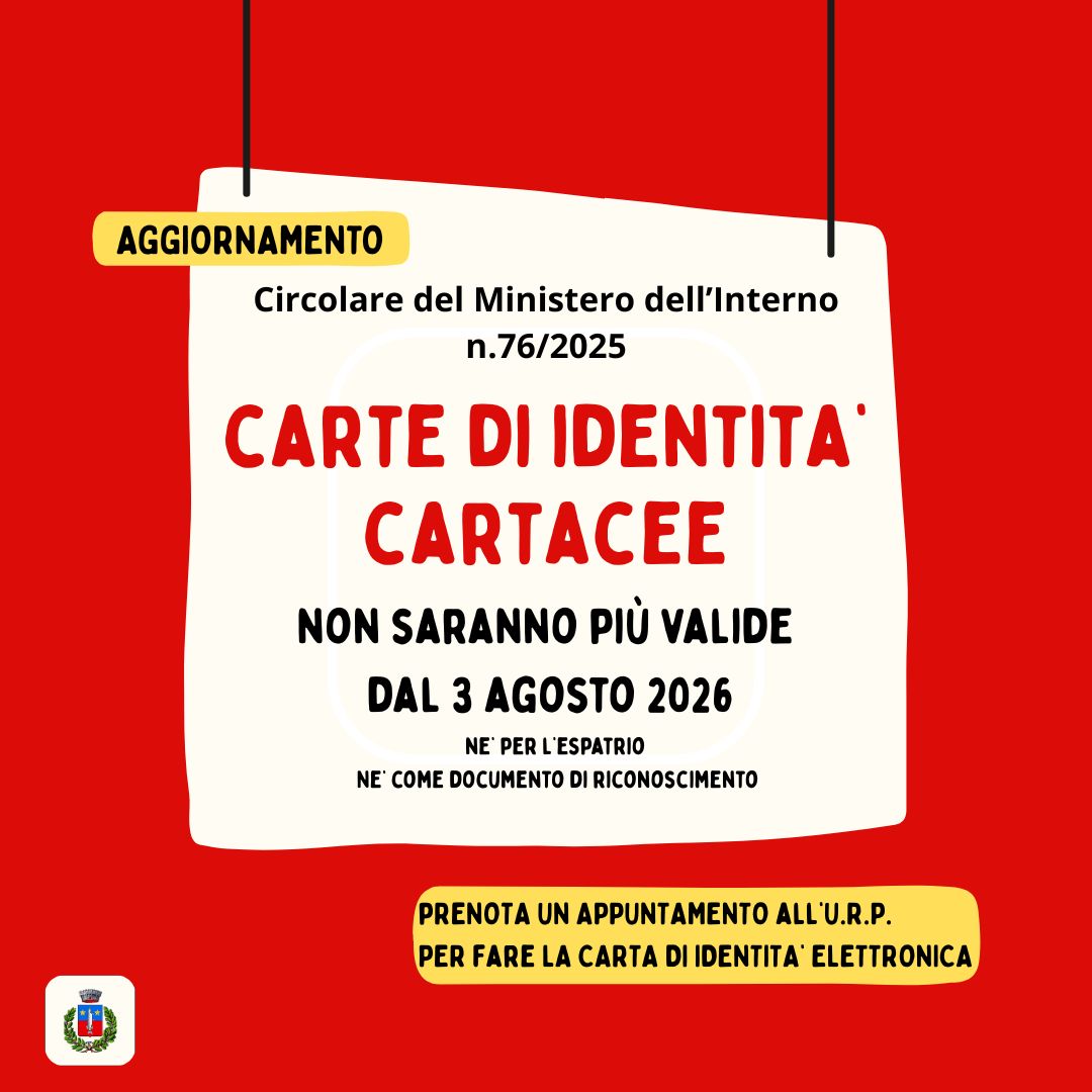 Tutte le carte d’identità cartacee scadranno il 3 agosto 2026