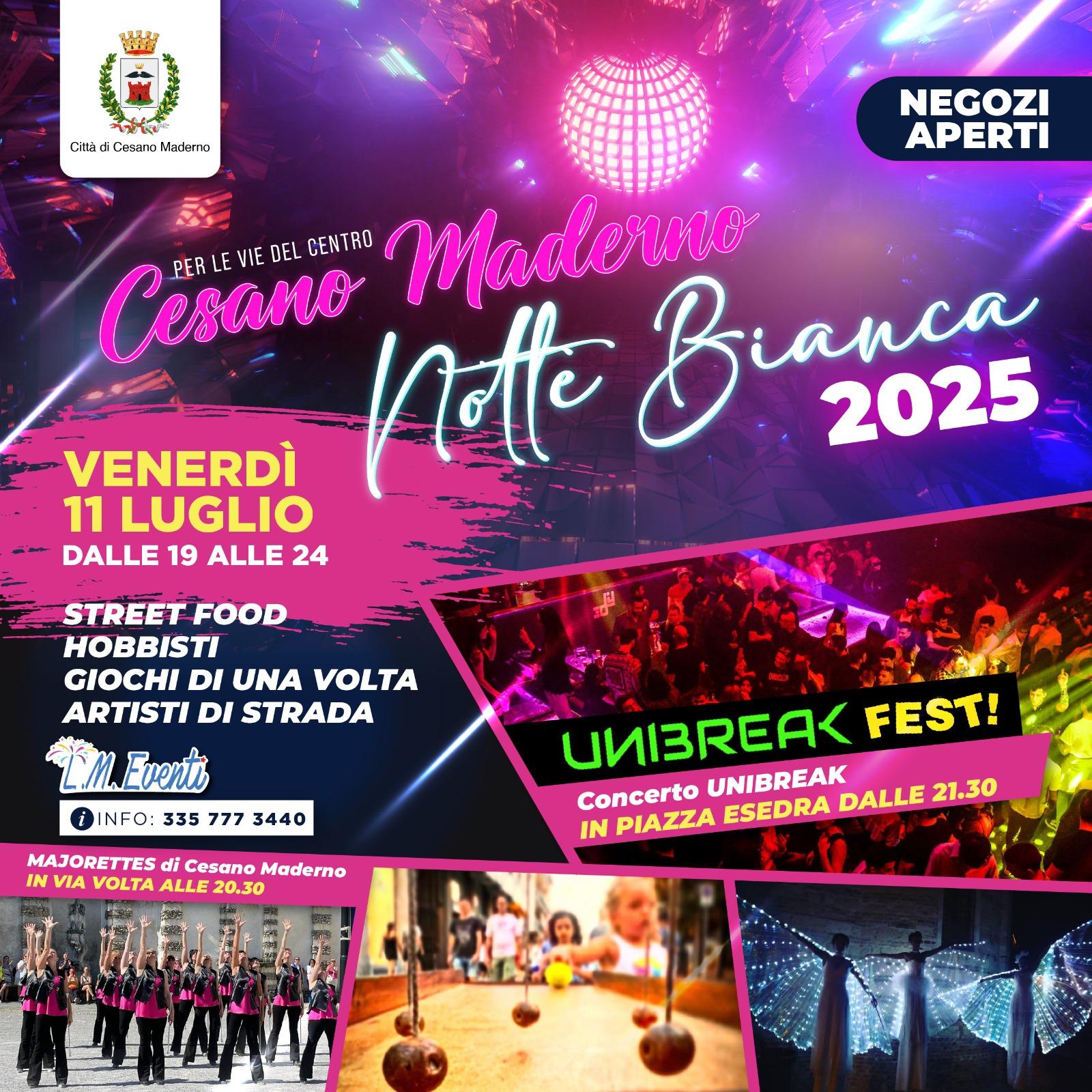 Appuntamento con la Notte Bianca venerdì 11 luglio