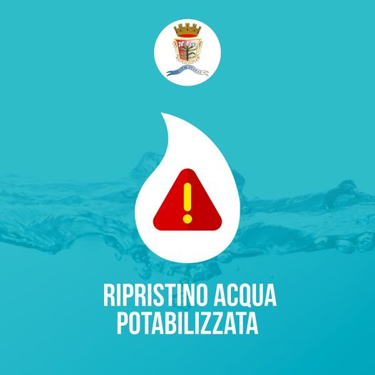 Ripristino erogazione acqua potabilizzata  