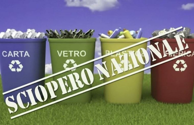 Sciopero  degli addetti alla raccolta rifiuti il 10 dicembre.