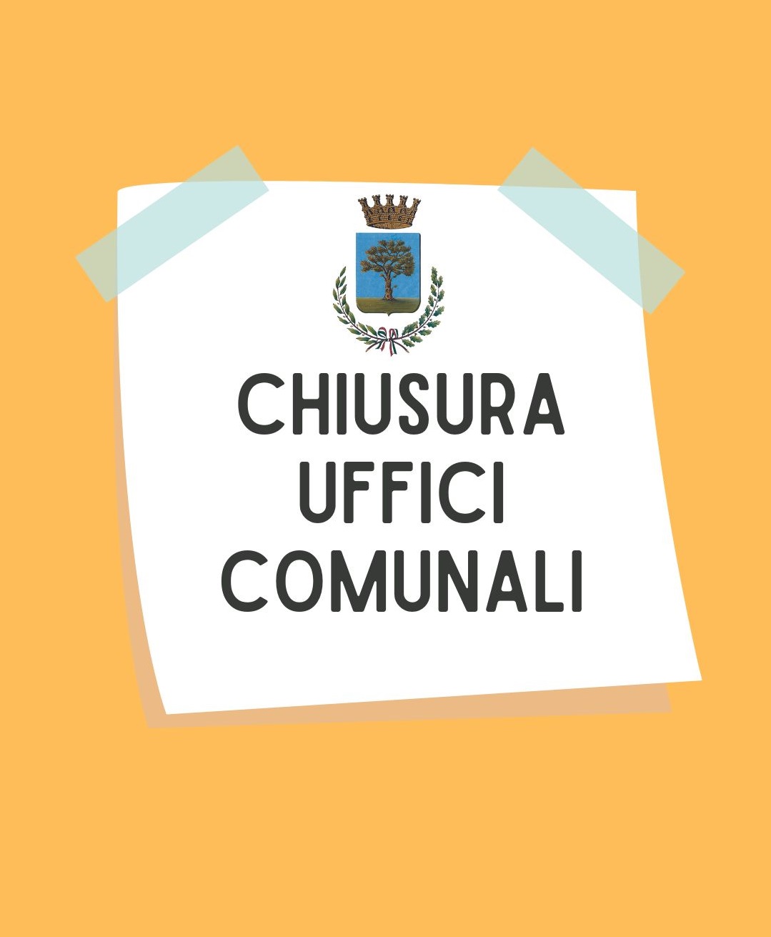 MODIFICA ORARI UFFICI COMUNALI 16 E 17 GIUGNO 2025