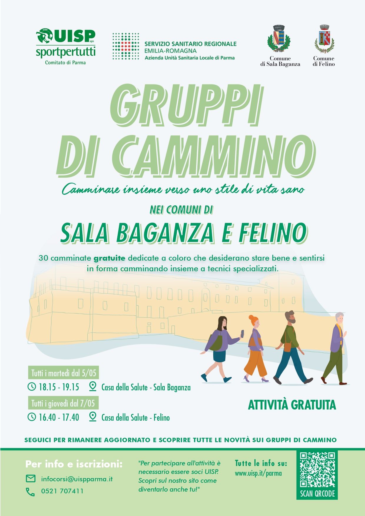  Gruppi di cammino: dal 5 maggio 2026 cammina e sorridi
