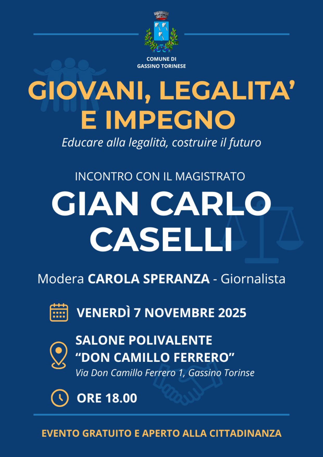 Incontro con il Magistrato Gian Carlo Caselli