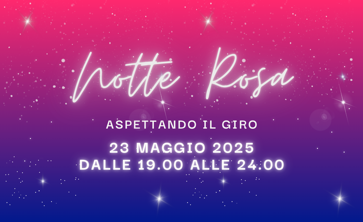 Notte Rosa venerdì 23 maggio in città