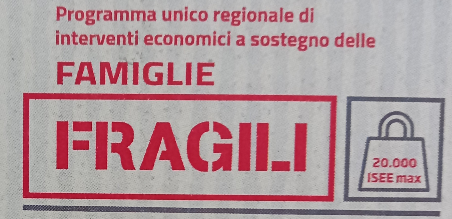 Programma di interventi a favore delle famiglie fragili per l’anno 2025