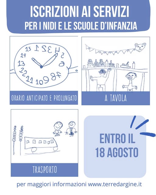 Ultimi giorni per iscrivere i bambini ai servizi per nidi e scuole di ogni ogni ordine e grado