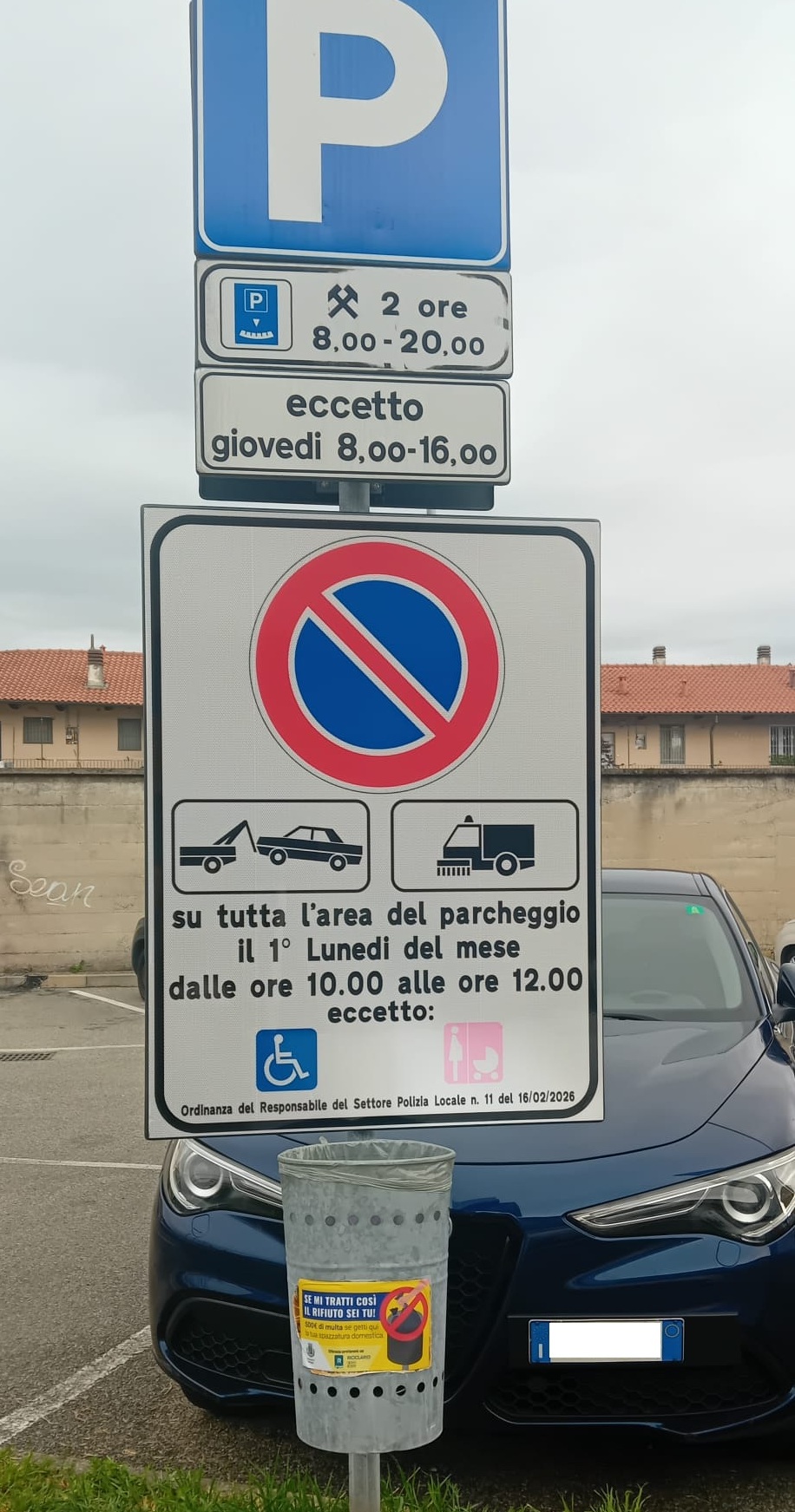 Da maggio divieti di sosta per la pulizia dei parcheggi