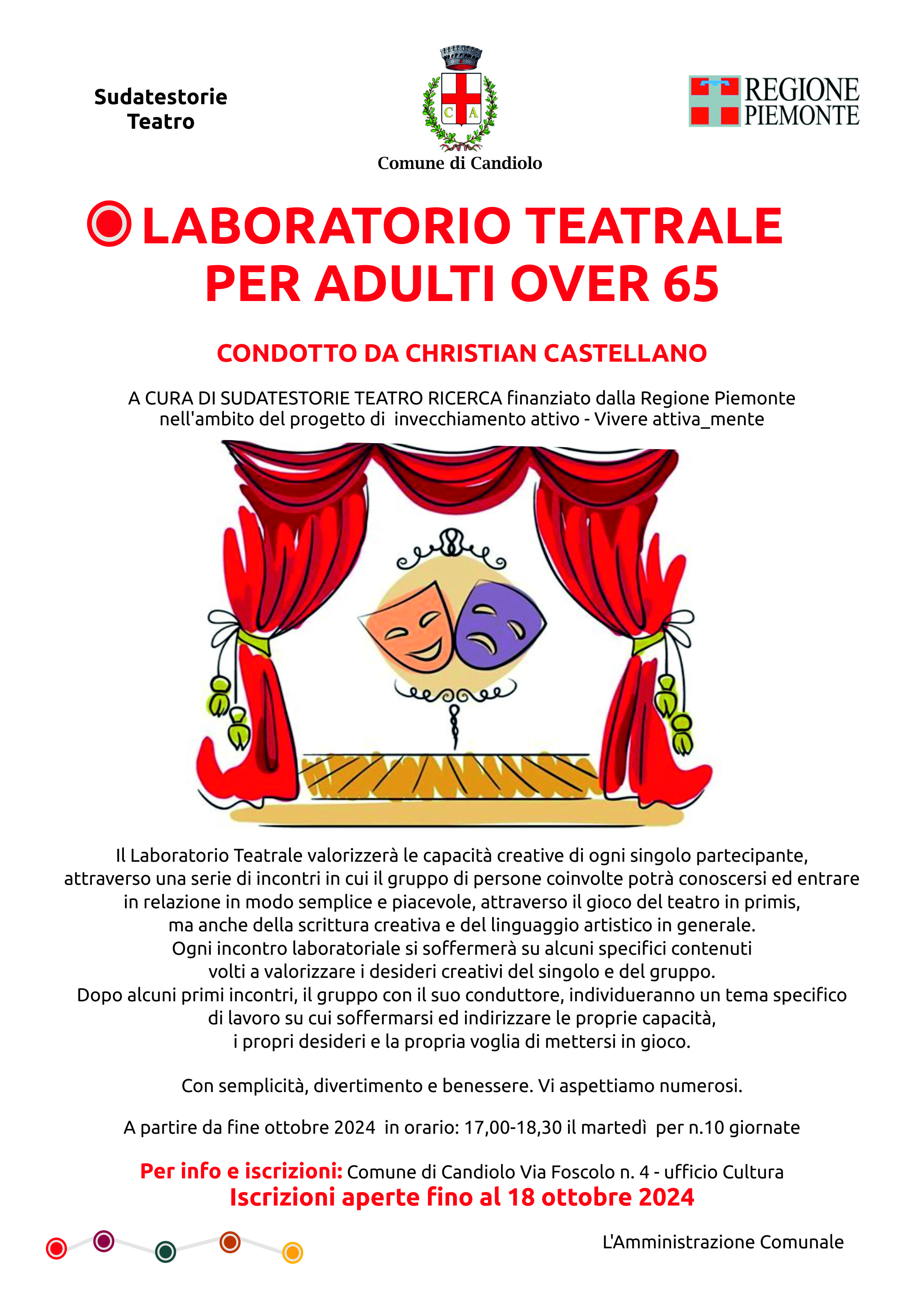 Laboratorio teatrale per adulti over 65  