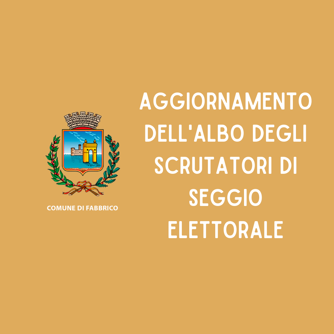 Albo delle persone idonee all'ufficio di scrutatore di seggio elettorale