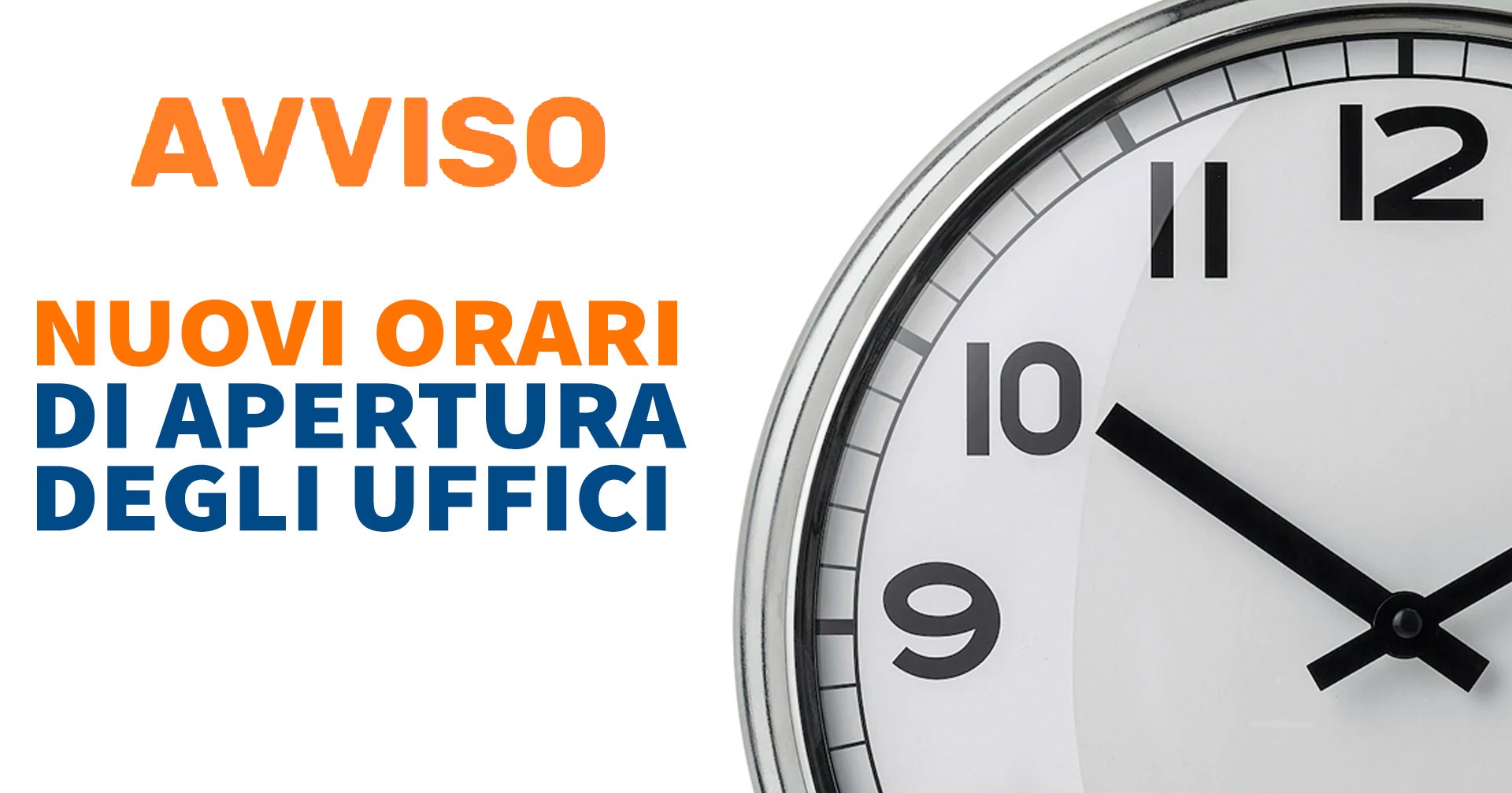 Nuovi orari di apertura al pubblico degli uffici comunali dal 3 agosto 2026