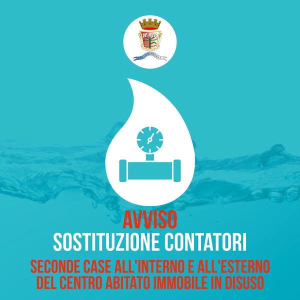 Avviso modalità di sostituzione dei contatori idrici