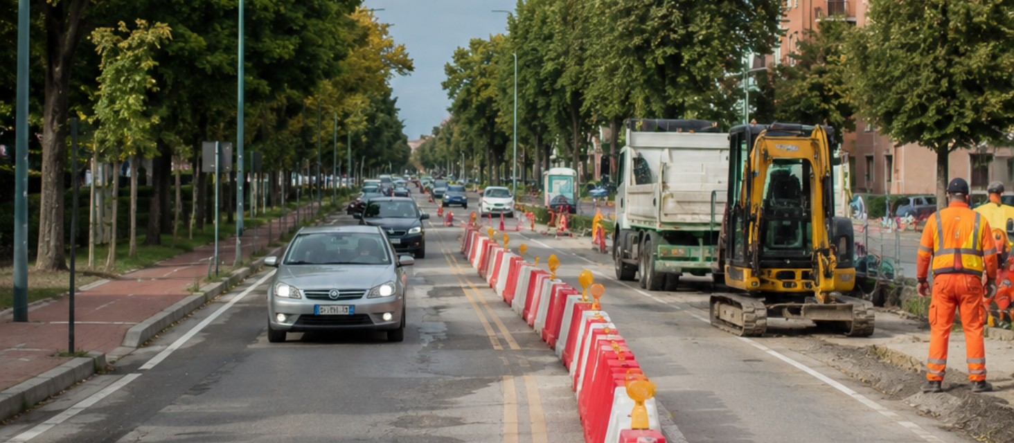 Viale Peruzzi, intervento per il ripristino della rete fognaria