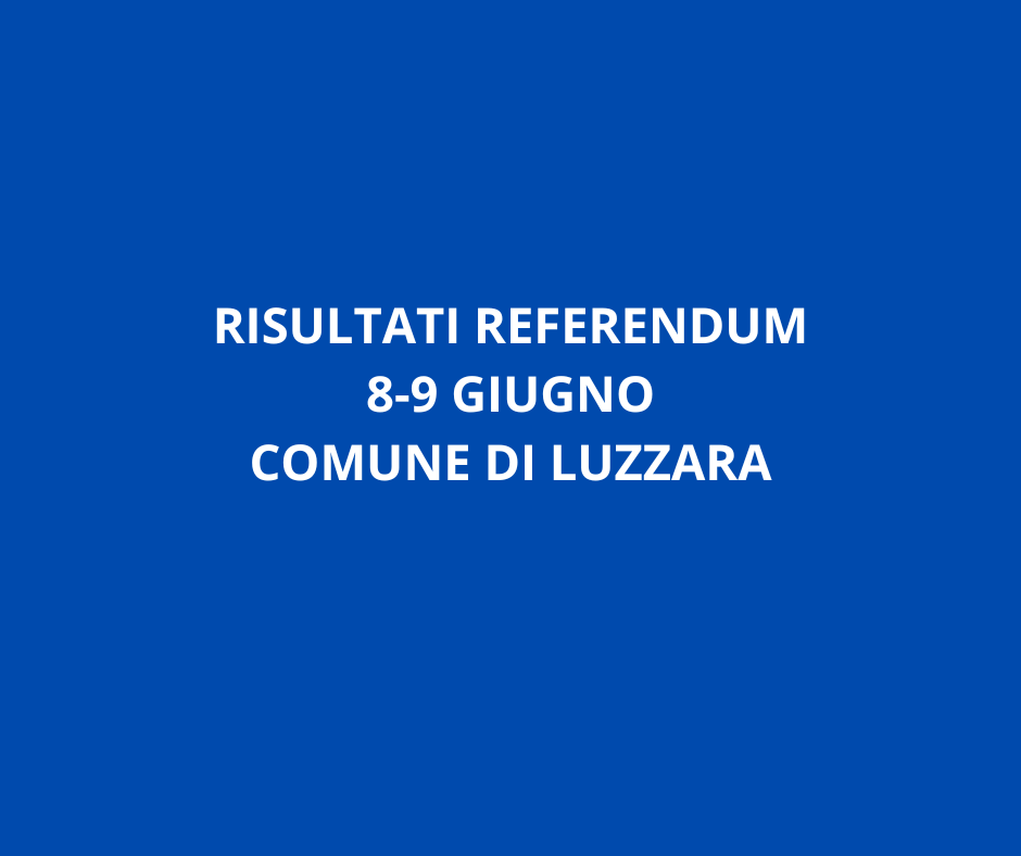 Risultati referendum 8-9 giugno