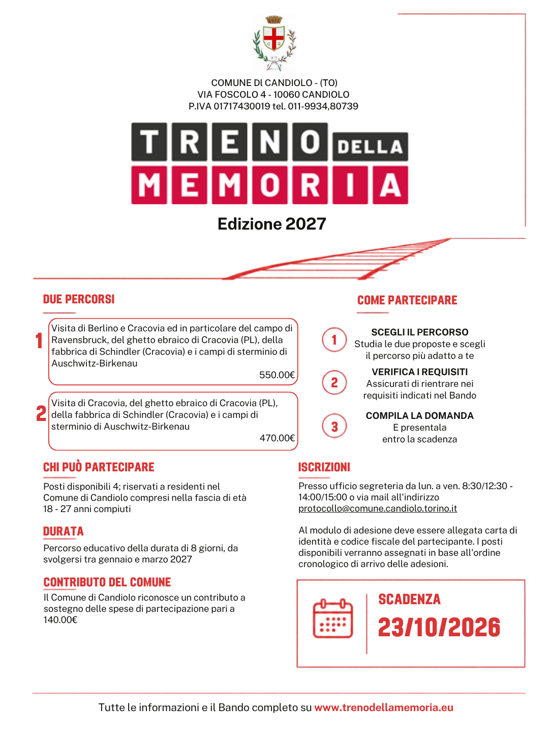 Treno della memoria 2027