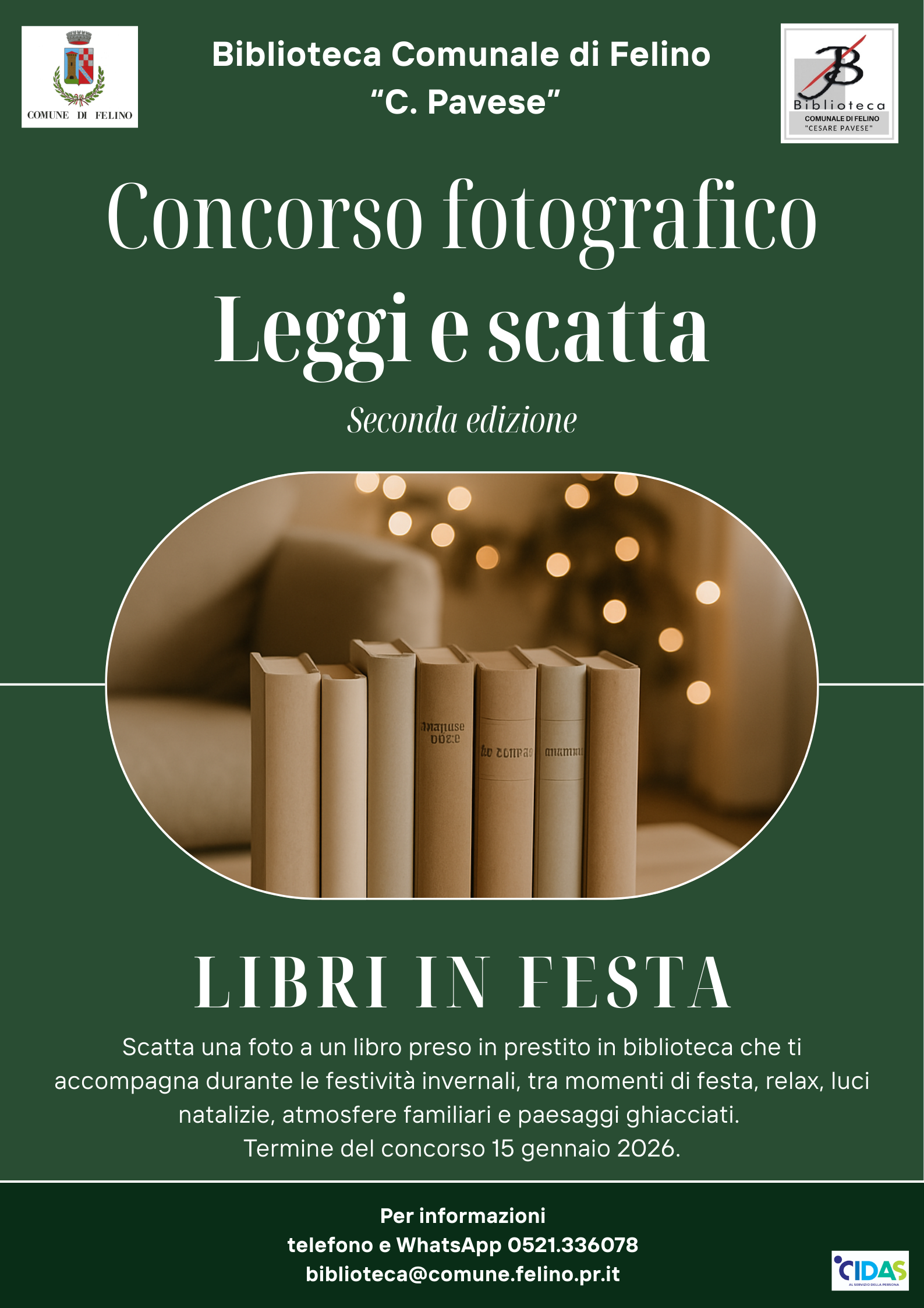 Al via la seconda edizione del concorso fotografico Leggi e scatta – “Libri in festa”