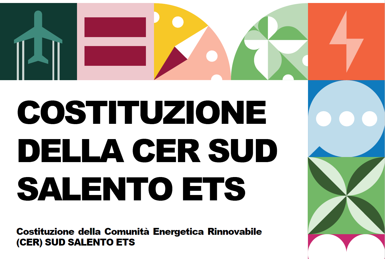 PR Puglia FESR-FSE+2021-2027. Priorità II - Azione 2.3 - Sub Azione 2.3.1. “Sostegno alla nascita delle Comunità Energetiche” - COSTITUZIONE DELLA CER SUD SALENTO ETS PROMOSSA DAL COMUNE DI TAURISANO