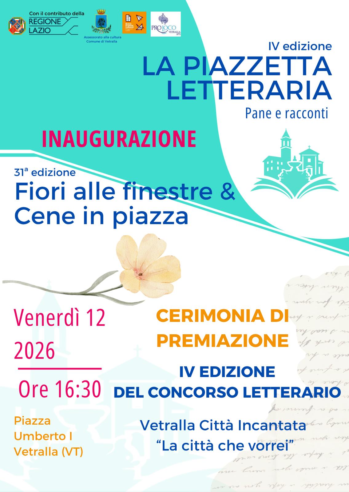IV Edizione La piazzetta letteraria - Pane e racconti