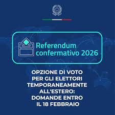 Referendum 22-23 marzo 2026: voto degli elettori temporaneamente residenti all’estero 