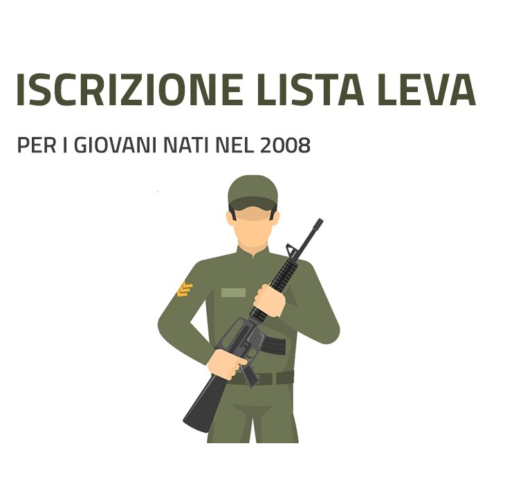 Iscrizione nelle liste di leva per i giovani nati nell'anno 2008